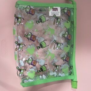 Invader Zim Gir Green Makeup Bag Clear PVC